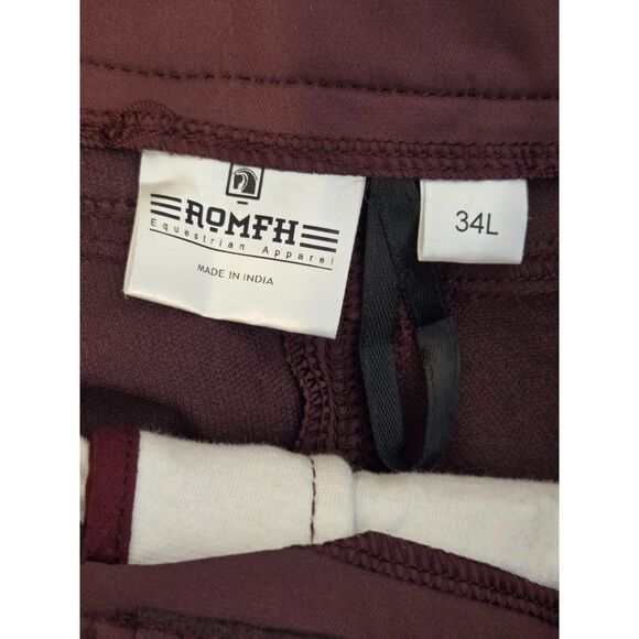 Romfh Sarafina II Breeches Full Seat Grip Subtle Bling Upper Mid Rise 34L - Picture 4 of 7